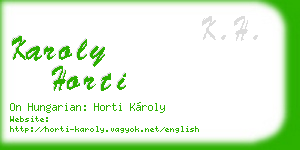 karoly horti business card